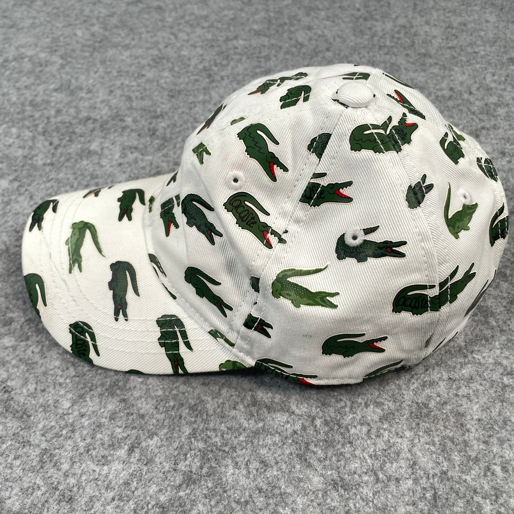 Lacoste Kids Baseball Cap 2/5Y All-Over Crocodile Print White Good